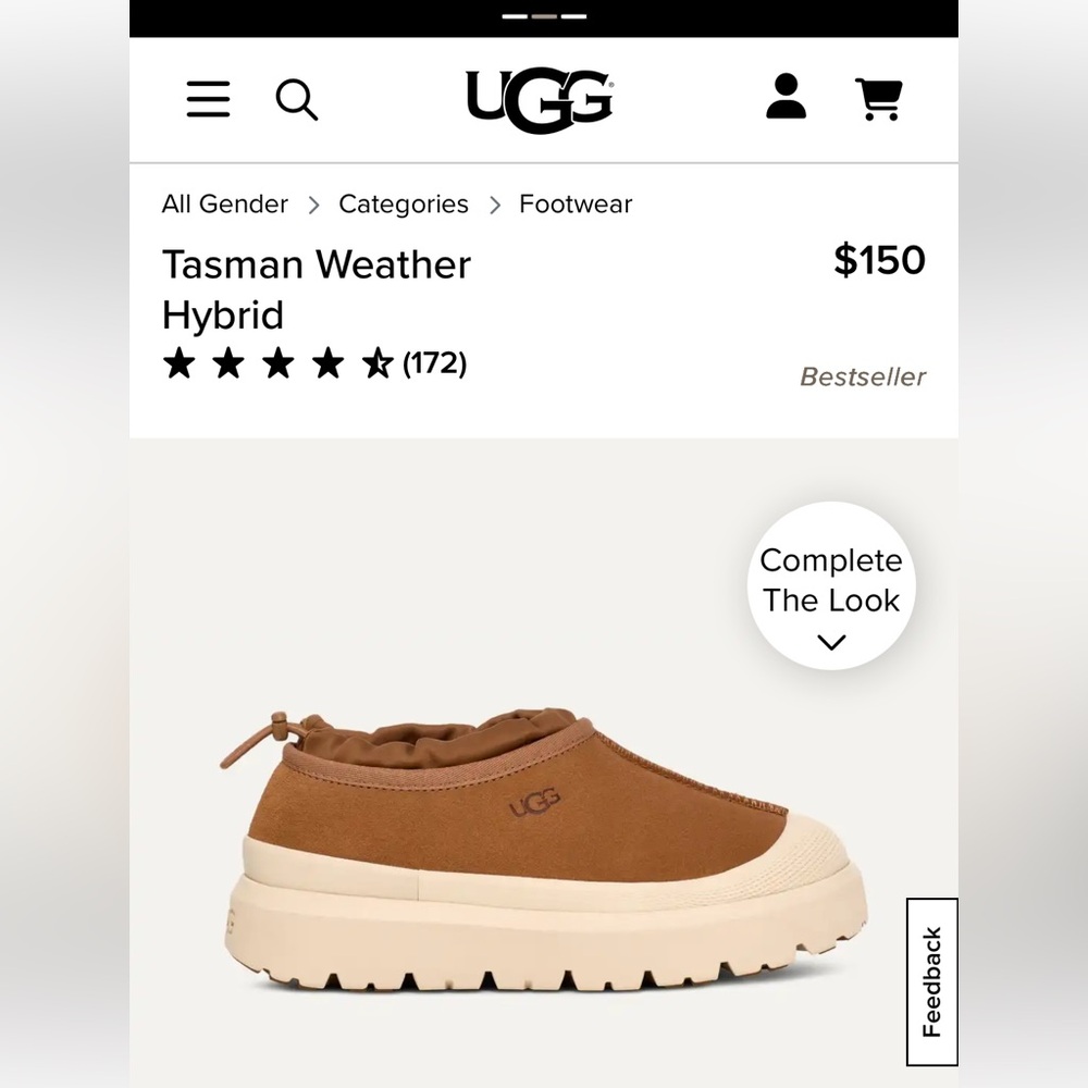 UGG Tasman Weather Shoes, size 7